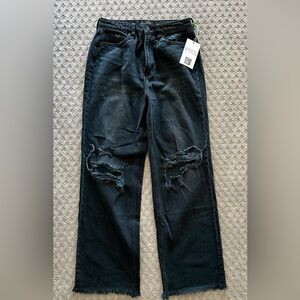 PTCL Ethical Clothing jeans black wash with frayed hem Women’s size 28